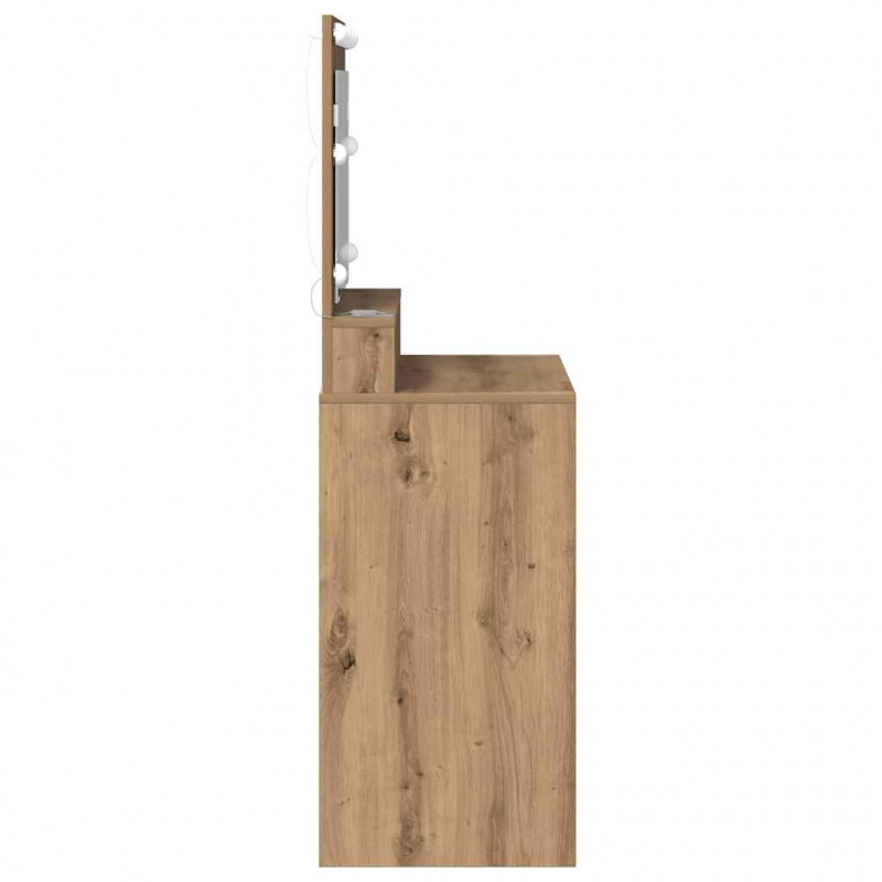 Toaletka z półką Z lustrem Dąb rzemieślniczy 75,5 x 41 x 135 cm