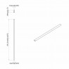 Drążek do szafy 2 pcs Srebrny 764 x 15 x 29 mm Stop Aluminium