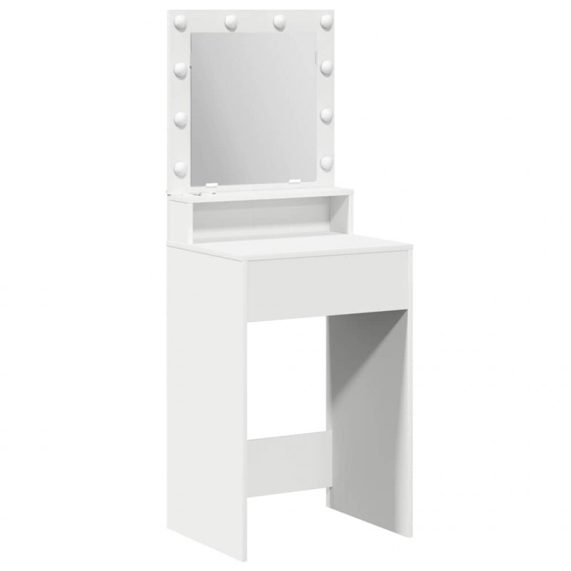 Toaletka z półką Biały 50 x 41 x 135 cm Materiał drewnopochodny