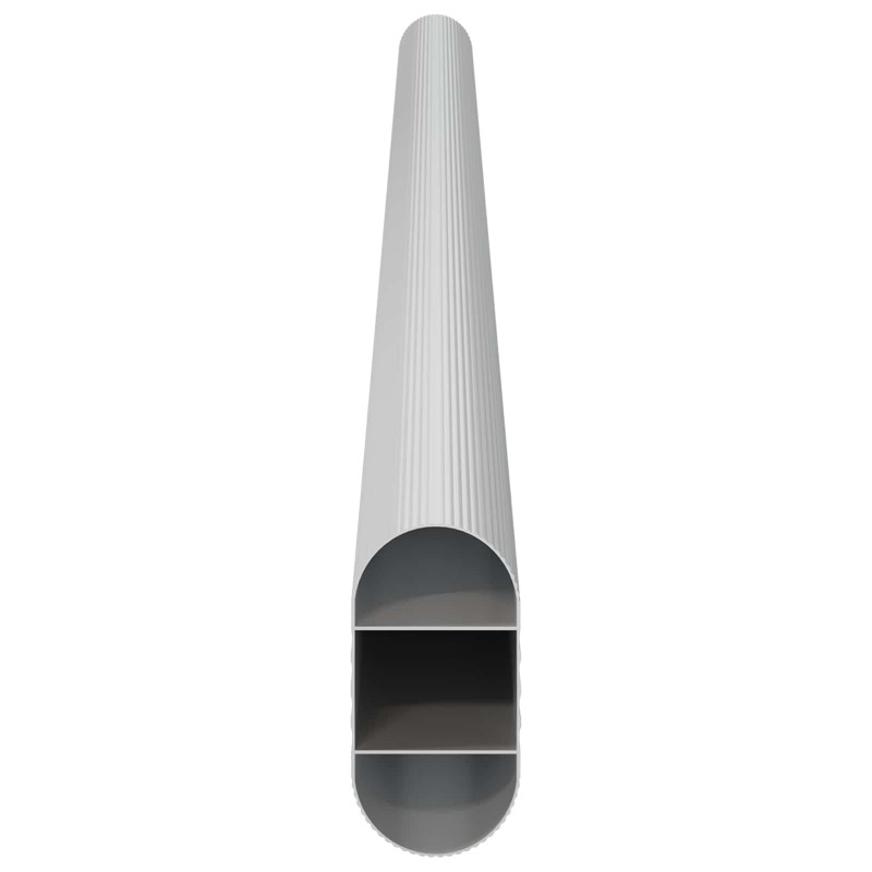 Drążek do szafy 12 pcs Srebrny 764 x 15 x 29 mm Stop Aluminium