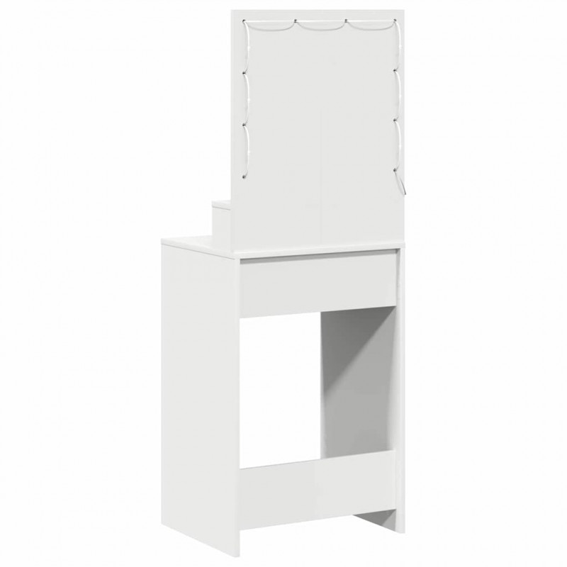 Toaletka z półką Biały 50 x 41 x 135 cm Materiał drewnopochodny