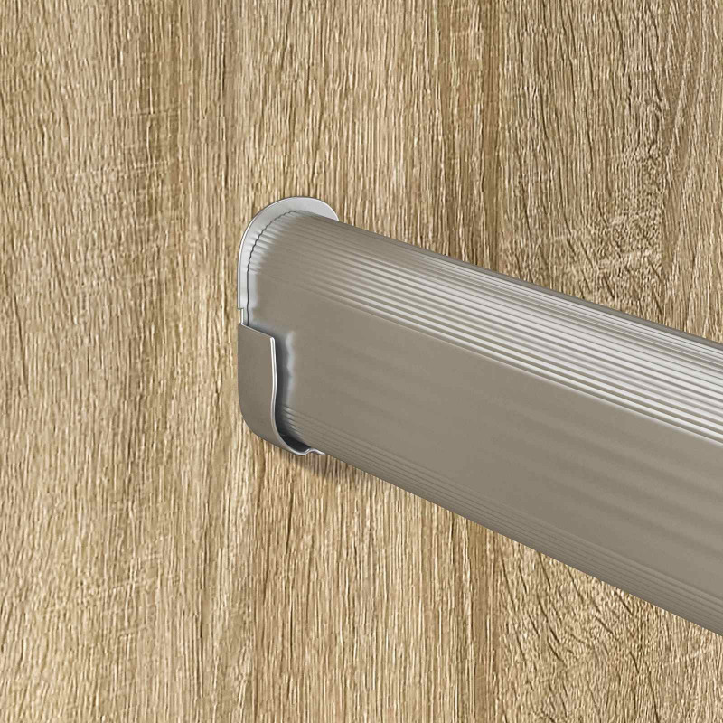 Drążek do szafy 12 pcs Srebrny 764 x 15 x 29 mm Stop Aluminium