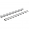 Drążek do szafy 2 pcs Srebrny 764 x 15 x 29 mm Stop Aluminium