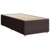 Łóżko kontynentalne z materacem, brązowe, tkanina, 90x190 cm