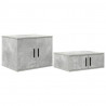 Szafka do przechowywania 2 pcs Betonowy szary 127 x 41 x 40 cm