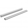 Drążek do szafy 2 pcs Srebrny 764 x 15 x 29 mm Stop Aluminium