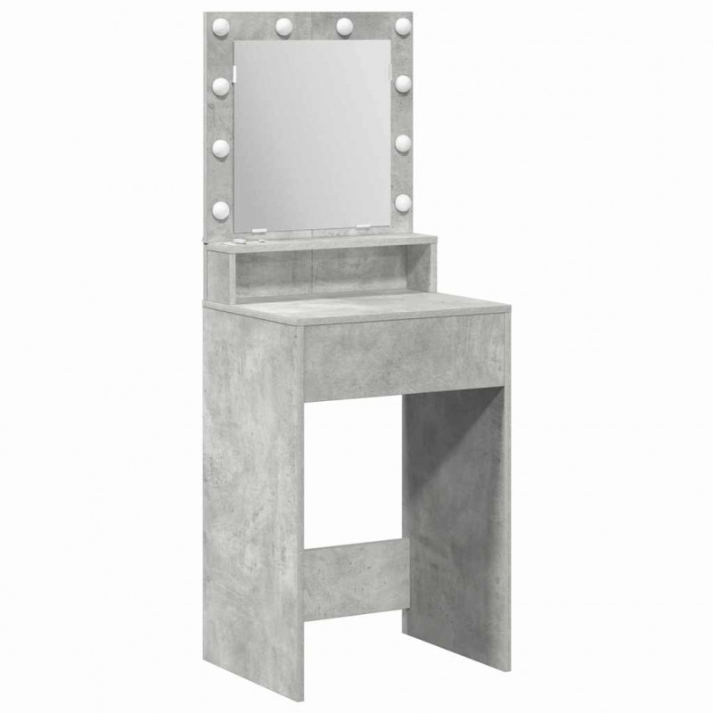 Toaletka z półką Z lustrem Betonowy szary 50 x 41 x 135 cm