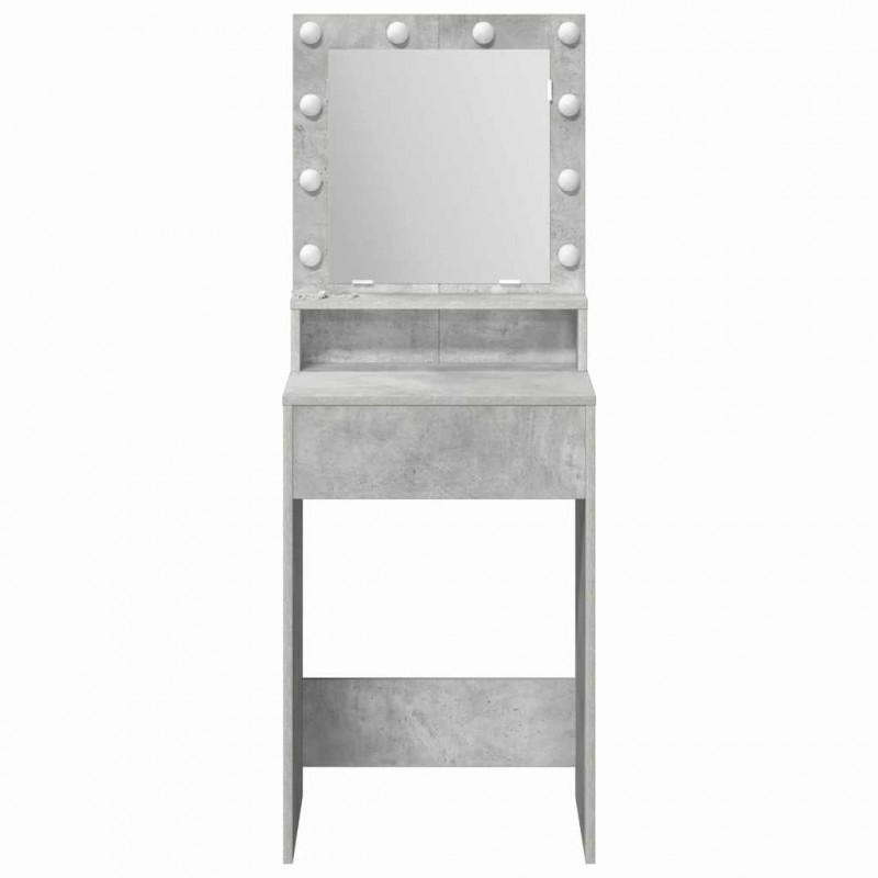 Toaletka z półką Z lustrem Betonowy szary 50 x 41 x 135 cm
