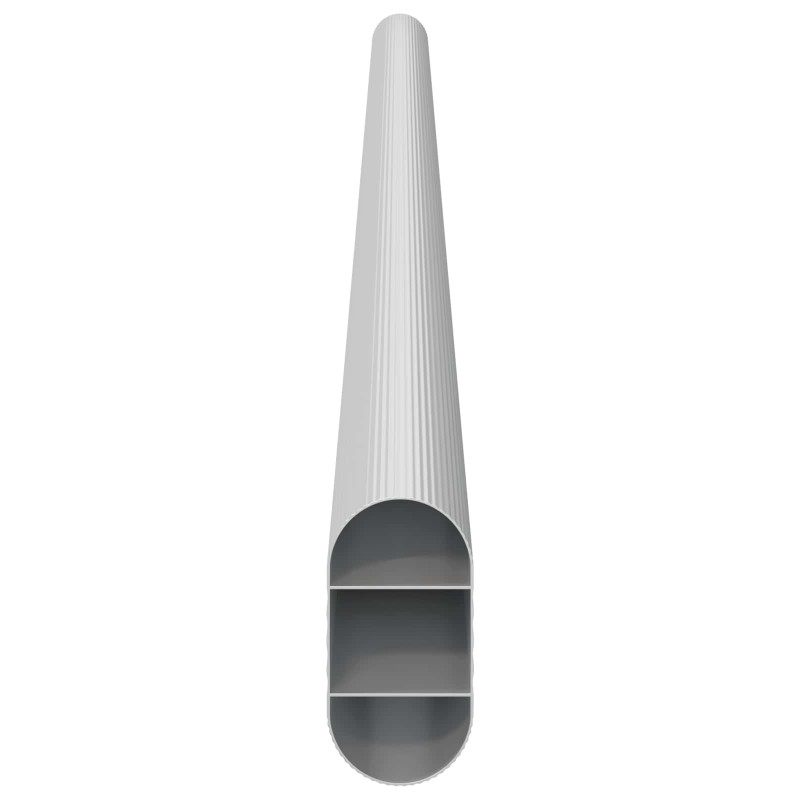 Drążek do szafy 12 pcs Srebrny 764 x 15 x 29 mm Stop Aluminium