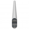 Drążek do szafy 12 pcs Srebrny 764 x 15 x 29 mm Stop Aluminium
