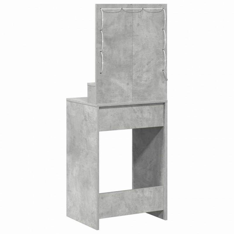 Toaletka z półką Z lustrem Betonowy szary 50 x 41 x 135 cm