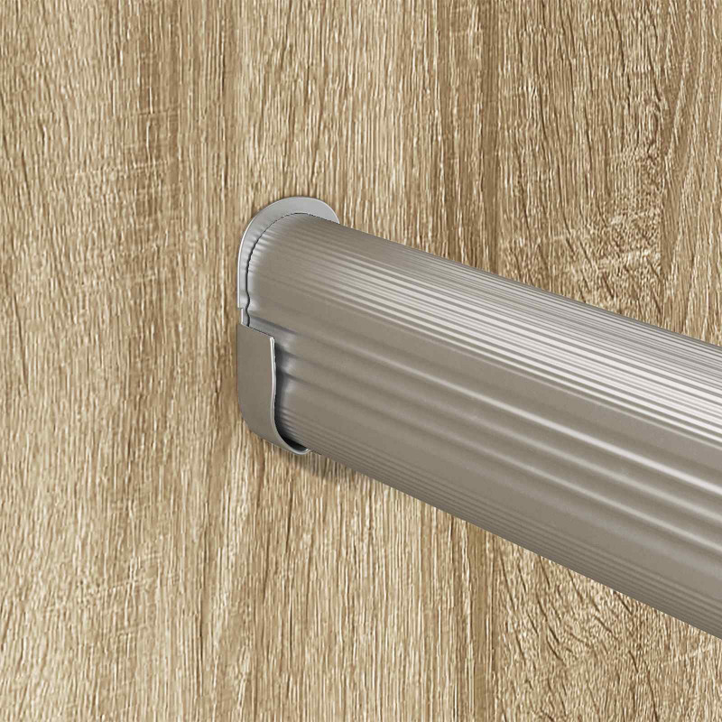 Drążek do szafy 12 pcs Srebrny 764 x 15 x 29 mm Stop Aluminium