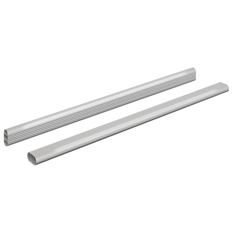 Drążek do szafy 2 pcs Srebrny 764 x 15 x 29 mm Stop Aluminium