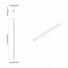 Drążek do szafy 2 pcs Srebrny 764 x 15 x 29 mm Stop Aluminium