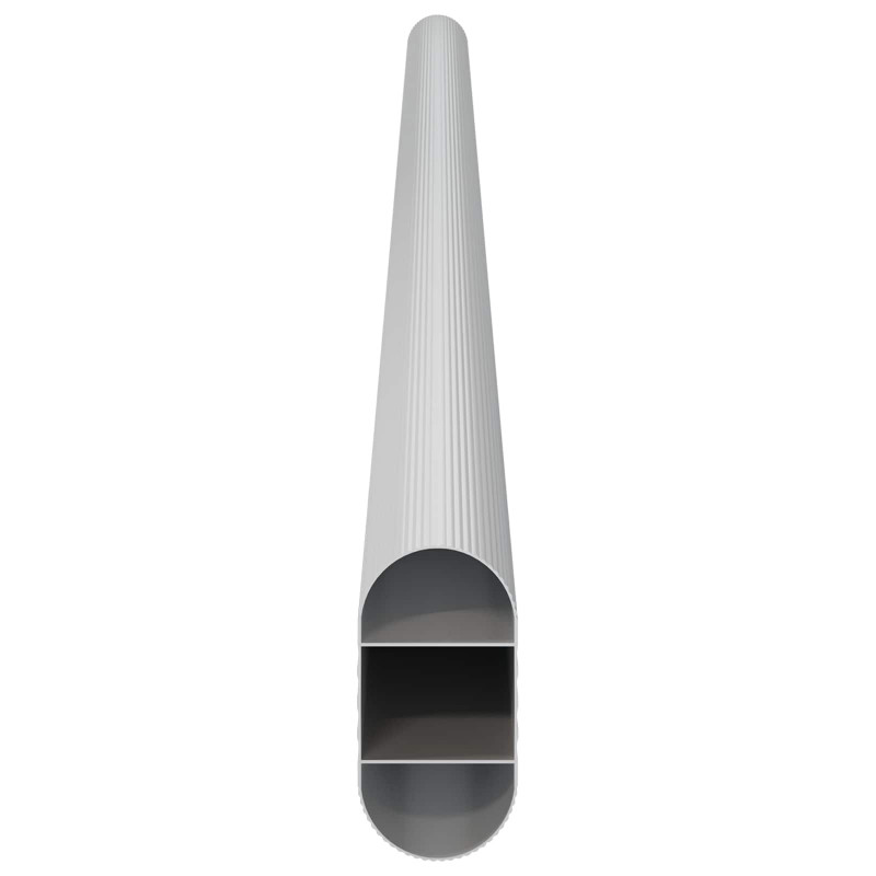 Drążek do szafy 12 pcs Srebrny 764 x 15 x 29 mm Stop Aluminium
