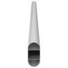 Drążek do szafy 12 pcs Srebrny 764 x 15 x 29 mm Stop Aluminium