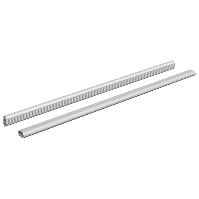 Drążek do szafy 2 pcs Srebrny 764 x 15 x 29 mm Stop Aluminium