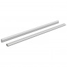 Drążek do szafy 2 pcs Srebrny 764 x 15 x 29 mm Stop Aluminium