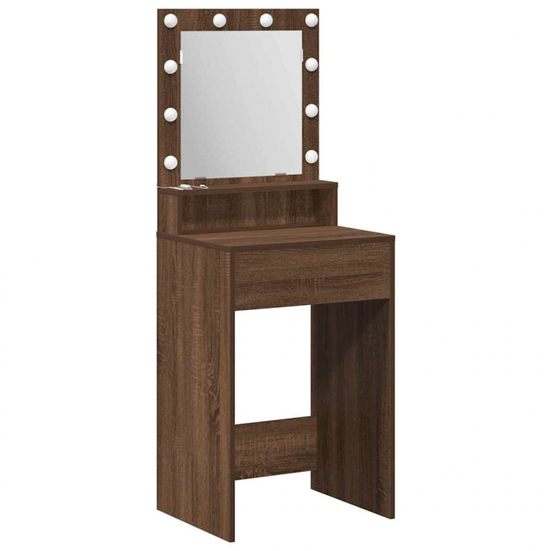 Toaletka Brązowy dąb 50 x 41 x 135 cm Materiał drewnopochodny