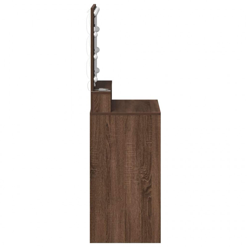 Toaletka Brązowy dąb 50 x 41 x 135 cm Materiał drewnopochodny
