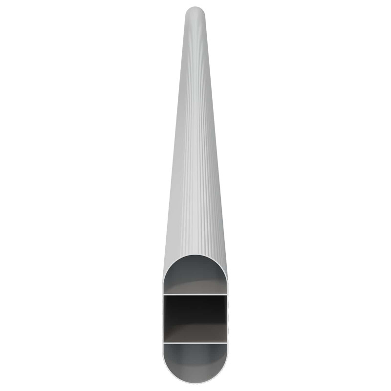 Drążek do szafy 12 pcs Srebrny 764 x 15 x 29 mm Stop Aluminium