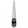 Drążek do szafy 12 pcs Srebrny 764 x 15 x 29 mm Stop Aluminium