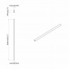 Drążek do szafy 12 pcs Srebrny 764 x 15 x 29 mm Stop Aluminium