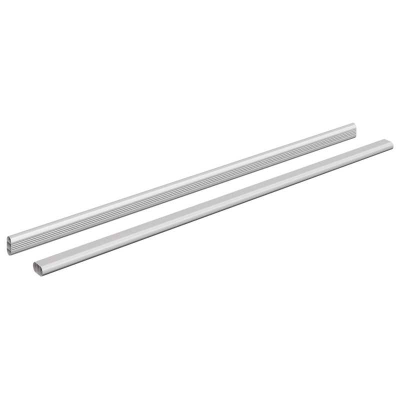 Drążek do szafy 2 pcs Srebrny 764 x 15 x 29 mm Stop Aluminium