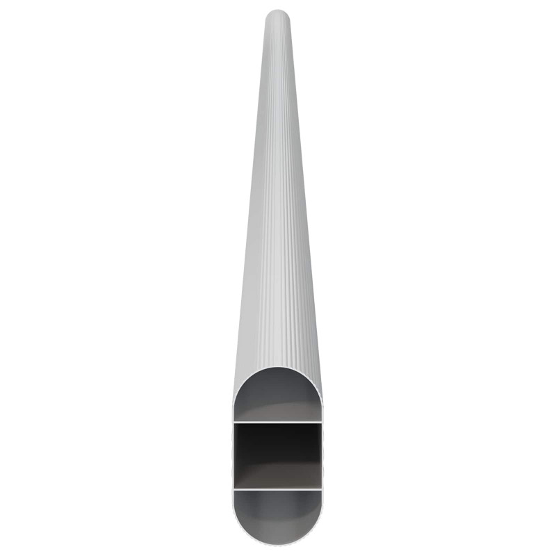 Drążek do szafy 2 pcs Srebrny 764 x 15 x 29 mm Stop Aluminium