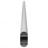 Drążek do szafy 2 pcs Srebrny 764 x 15 x 29 mm Stop Aluminium