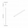 Drążek do szafy 2 pcs Srebrny 764 x 15 x 29 mm Stop Aluminium