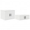 Szafka do przechowywania 2 pcs Biały 118 x 41 x 40 cm
