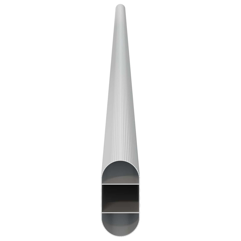 Drążek do szafy 2 pcs Srebrny 764 x 15 x 29 mm Stop Aluminium