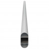 Drążek do szafy 2 pcs Srebrny 764 x 15 x 29 mm Stop Aluminium