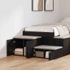 Szafka do przechowywania 2 pcs Czarny Dąb 118 x 41 x 40 cm