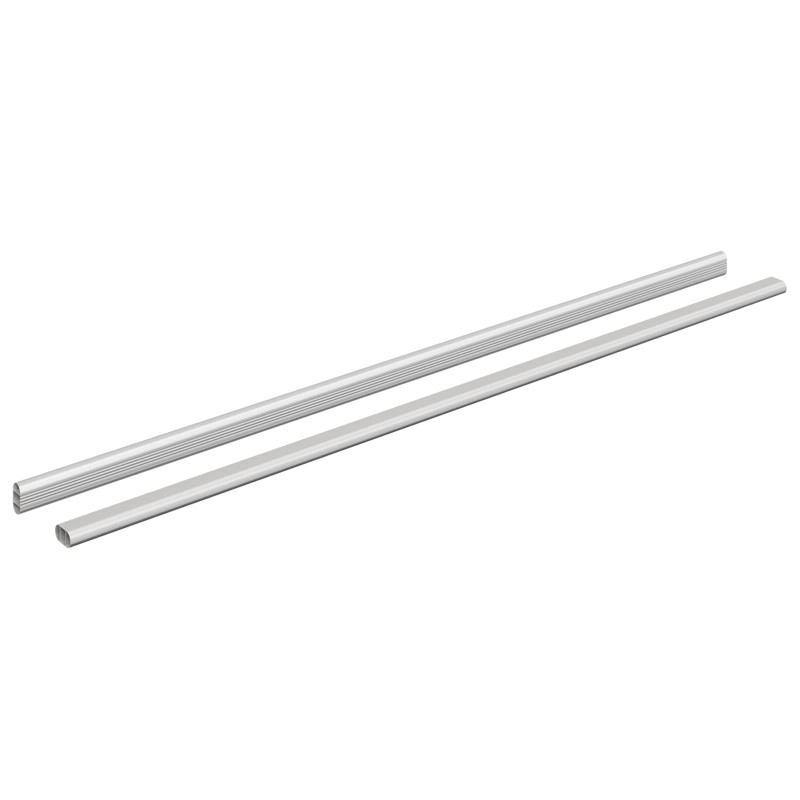 Drążek do szafy 2 pcs Srebrny 764 x 15 x 29 mm Stop Aluminium