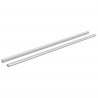 Drążek do szafy 2 pcs Srebrny 764 x 15 x 29 mm Stop Aluminium