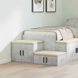 Szafka do przechowywania 2 pcs Betonowy szary 118 x 41 x 40 cm