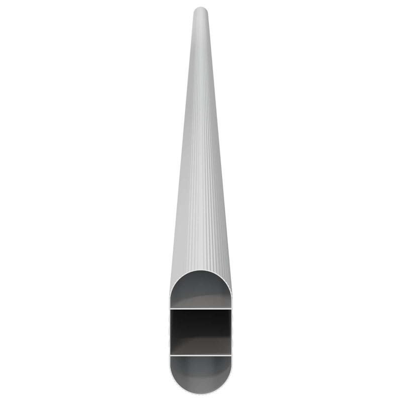 Drążek do szafy 12 pcs Srebrny 764 x 15 x 29 mm Stop Aluminium