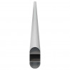 Drążek do szafy 12 pcs Srebrny 764 x 15 x 29 mm Stop Aluminium