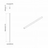 Drążek do szafy 12 pcs Srebrny 764 x 15 x 29 mm Stop Aluminium