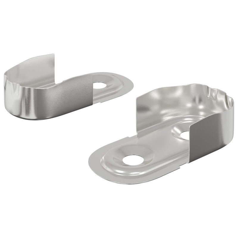 Uchwyt na rurę do szafy 2 pcs Biały cynk 40 x 18 x 10 mm Żelazo
