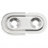 Uchwyt na rurę do szafy 2 pcs Biały cynk 40 x 18 x 10 mm Żelazo