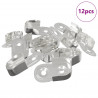 Uchwyt na rurę do szafy 12 pcs Biały cynk 40 x 18 x 10 mm