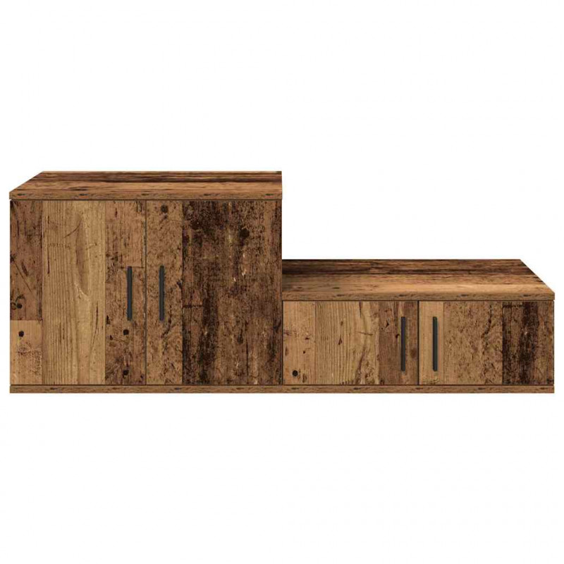 Szafka do przechowywania 2 pcs Stare drewno 118 x 41 x 40 cm