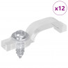 Klipsy LED Strip 12 pcs przezroczysty 23,8 x 7,3 x 4,3 mm