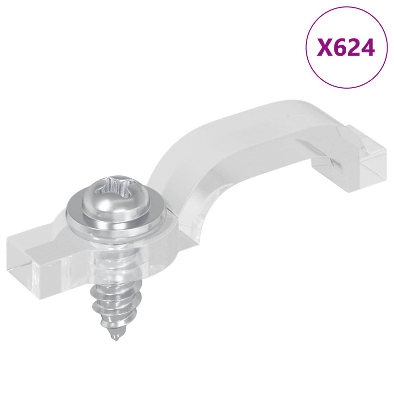 Klipsy LED Strip 12 pcs przezroczysty 23,8 x 7,3 x 4,3 mm