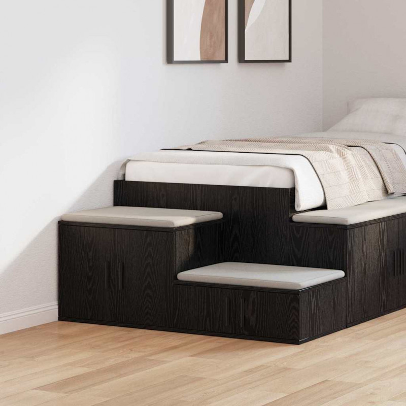 Szafka do przechowywania 2 pcs Czarny Dąb 108 x 41 x 40 cm
