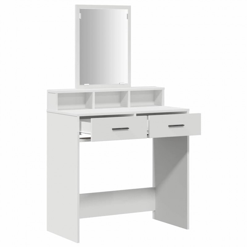 Toaletka z półką Biały 79 x 41 x 140 cm Materiał drewnopochodny