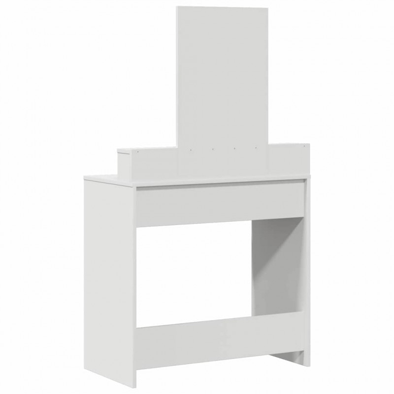 Toaletka z półką Biały 79 x 41 x 140 cm Materiał drewnopochodny